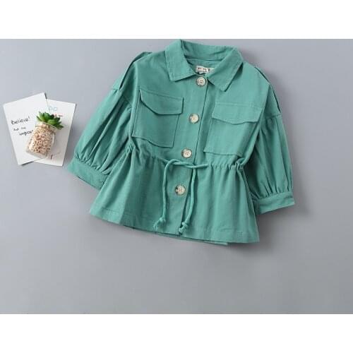 2-6 years High quality Autumn Winter fashion casual solid Kids Children Infant Baby girl Clothes Jacket For girl Coat Outerwear