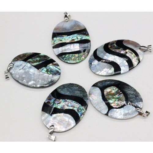 Natural Mother Pearl Shell Charms Pendants for Jewelry Making DIY Accessories Necklaces Earring Women Fashion Gifts Size 55X40mm