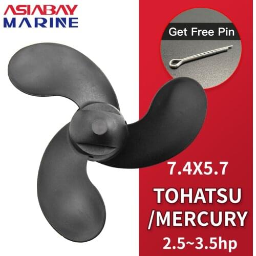 Outboard Propeller For Mercury Tohatsu 2.5hp 3.5hp 7.4*5.7 Boat High Strength Nylon Screw 188mm*145mm Marine Engine Part