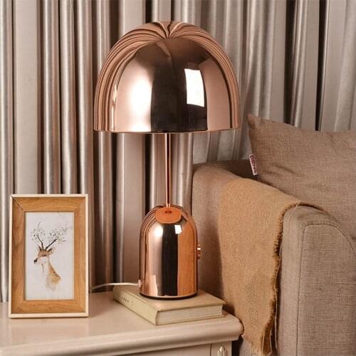 Post modern light luxury rose gold mushroom bedroom desk lamp Nordic simple fashion art living room decorative desk lamp