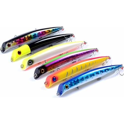 East Rain Painted Topwater Bait 2pcs 12.8cm 15.4g Freshwater Saltwater Fishing Lure Popper Artificial Hard Bait Free Shipping