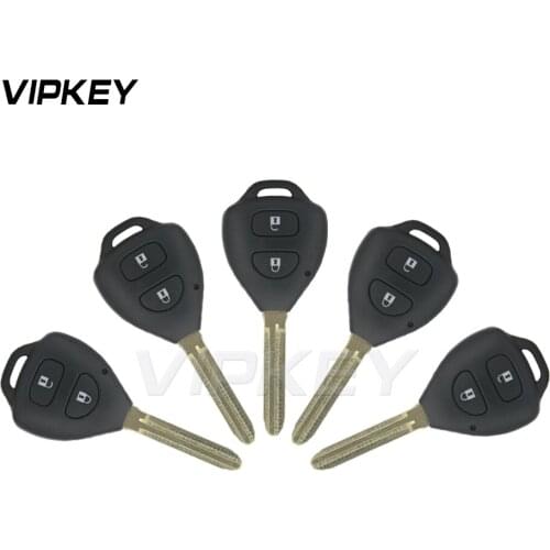 Remotekey 5pcs Remote car key shell for Toyota Camry Corolla Yaris Prado Tarago RAV4 2 button TOY43 blade