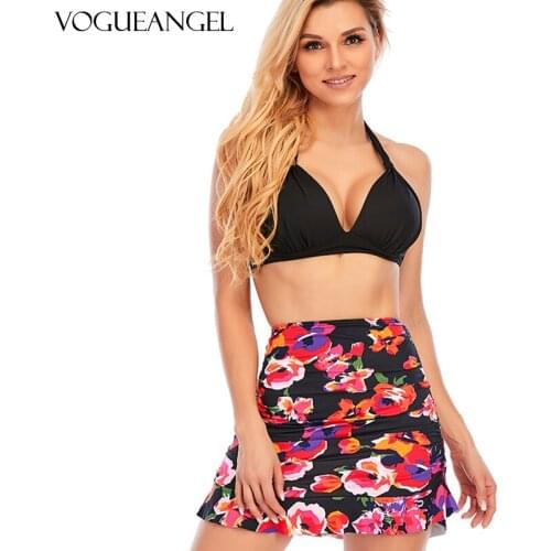 Sexy Floral Twist High-wasit Bikini Sets Swimsuit Two Pieces Swimwear Women 2021 Summer Beach Bathing Suit Tankini Swimsuits 3XL
