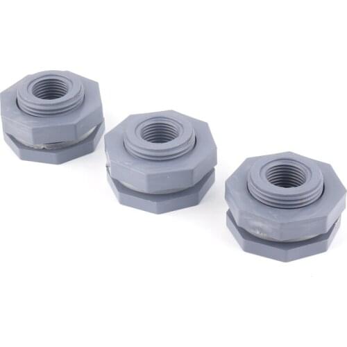 1pc Aquarium Water Tank Connector 1/2"-2" Male/Female Thread PVC Pipe Fittings for Fish Tank Accessories