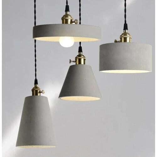 Nordic Modern Pendant Light Industrial Cement Hanglamp For Bedroom Dining Room Loft Bar Luminaire Suspension Kitchen Fixtures