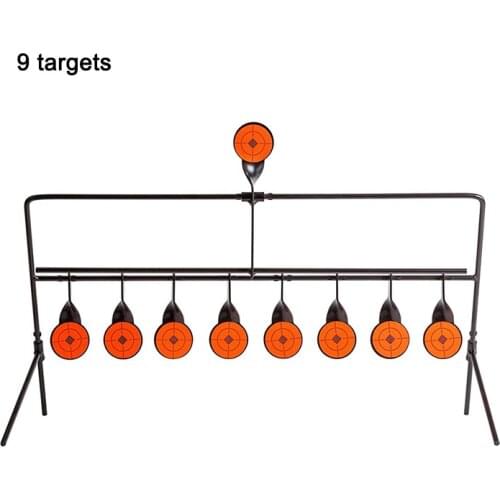 Tactical 6/7/9 Resetting Self Shooting Target Metal Automatic Spinning Revolver pistol Air Gun Rifle Training Accessories
