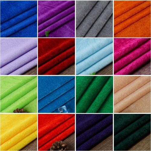 Solid Polyester Velvet Fabric by the meter, Stage Curtain Fabric, Wedding Background Decor, Black White Red Green Blue Pink Grey