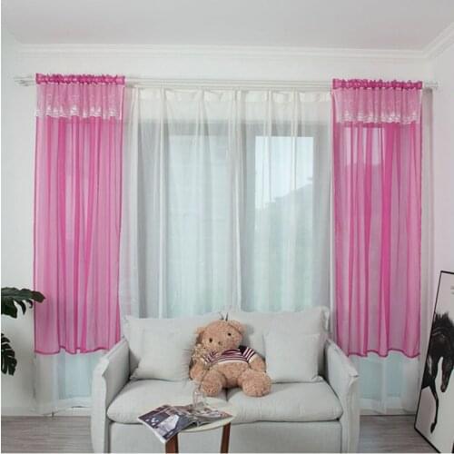 Lychee Tulle Curtains for Living Room Modern Chiffon Solid Sheer Voile Curtain for Living Room Modern Window Curtains