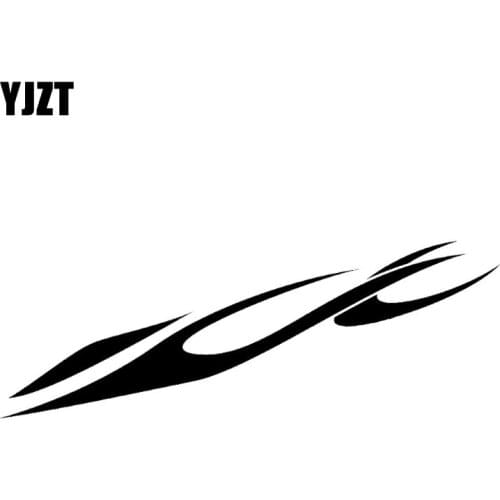 YJZT 15.4X5.4CM JDM Graphic Vinyl Car Sticker Personality Decal Art Decoration Black/Silver C26-0017