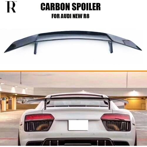 Real Carbon Fiber Rear Trunk GT Lip Wing Spoiler for Audi New R8 V8 V10 2016 UP
