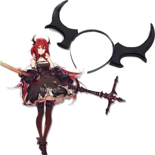 Arknights Surtr Cosplay Headwear Hair Clip Hairpin Horn Halloween Costume Hair Pin Accessory Props