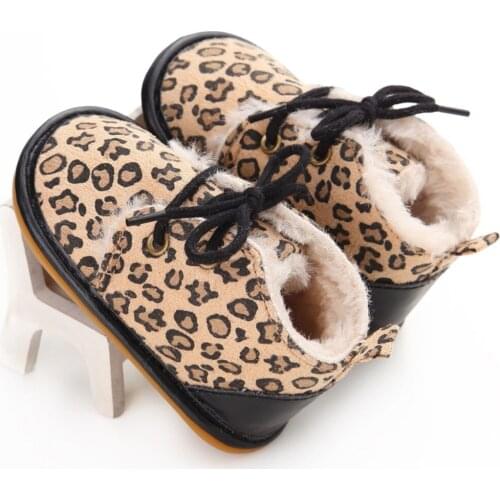 Winter Warm Baby Boy Girl Shoes Snow Baby Booties Shoes Crib Shoes Anti-slip Sole Newborn Toddler First Walkers Shoes