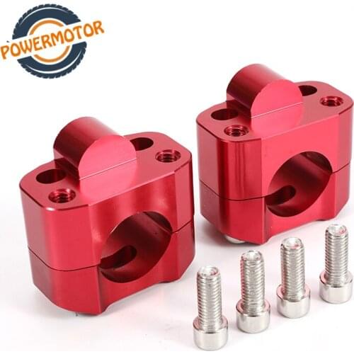1 Pair 1/8" CNC Aluminum Motorcycle Handlebar Risers 28mm Adjustable Fat Bar Clamps Universal forHondaKawasaki DucatiYamaha