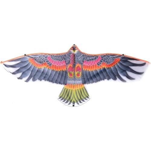 1Pc Outdoor Toys Garden Cloth Eagle Kite Big Flying Flat Eagle Bird Kite For Children Flying Bird Kites Windsock Random Color