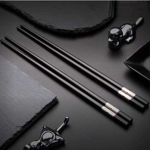 10 pairs/Set Alloy Chopsticks Chinese Non-Slip Bacchette Sushi Reusable Chopsticks Palillos Chinos Sticks For Food Gift Set