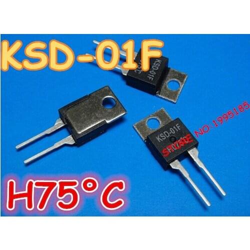 10pcs/lot KSD-01F H75 Temperature Control Switch Nnormally Open 75 degrees automatic closure new original TO-220 NO