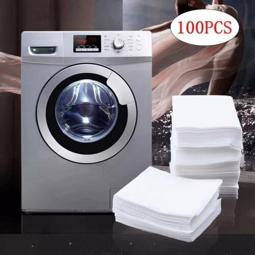100Pc/Set Color Catcher Sheet Washing Machine Proof Color Absorption Sheet Anti Dyed Cloth Laundry Cloth Cleaning Supplies