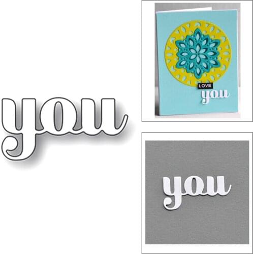 2020 New English Words You Metal Cutting Dies For DIY Cut Paper Craft Making Greeting Card Scrapbooking and Album NO Stamps Sets