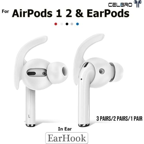 3/2/1Pairs For AirPods 1 2 EarPods Ear hooks Ear Holders For Apple AirPod Earhooks Ear Tips Buds Cover Hearphones Accessories