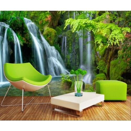 3D customize photo wall paper Waterfall landscape wallpaers for living room bedroom photo wallpaper