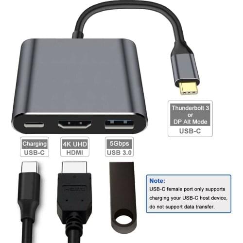 Type C USB 3.1 to USB-C 4K HDMI HDTV USB-C Adapter Converter For Macbook Android