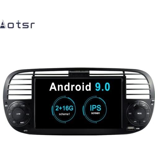 Aotsr 6.2" Android 9.0 Car GPS navigation DVD Player For Fiat 500 2007-2014 multimedia radio recorder navigation stereo