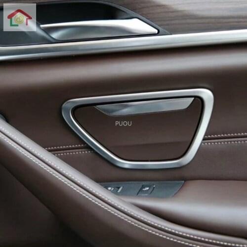 Car Styling 2pcs For BMW 5 Series G30 2017 Saloon Rear Door Handle Cigarette Ashtray Cover Trim