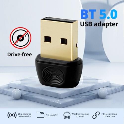 For PC Computer Speaker BT 5.0 USB Bluetooth Dongle Adapter Wireless Mouse Keyboard Bluetooth Music Audio Receiver Transmitter