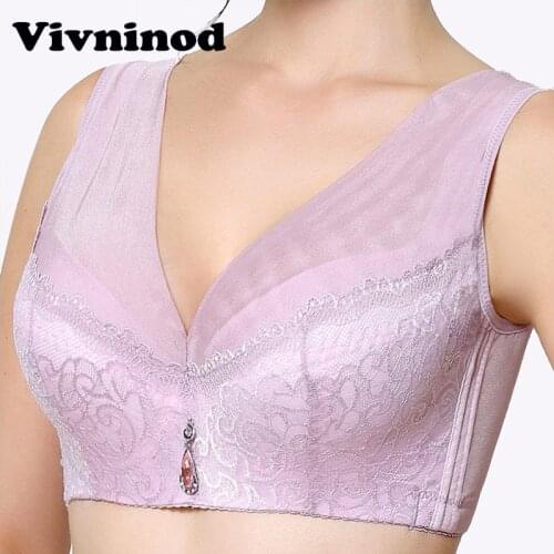 Full Cup Breast Big Push Up Bras Women Thin Bra Plus Size Underwear Full Cup Size 80 85 90 95E 100E 105E C D Cup Wide Straps Bra