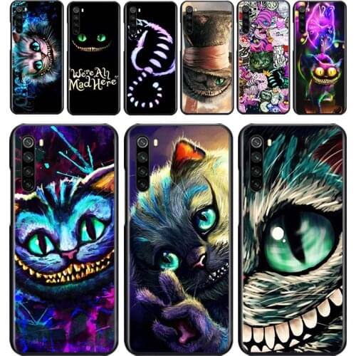 Wonderland Cat for OPPO Reno 2 Z 2Z 2F 3 4 Pro 4G 5G ACE 10X ZOOM F7 A5 A9 2020 Silicone Soft Black Phone Case