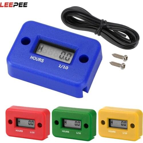 Digital Hour Meter LCD Display Waterproof For Motorcycle ATV Gasoline Marine Snowmobile Engine Gauge Hour Meter