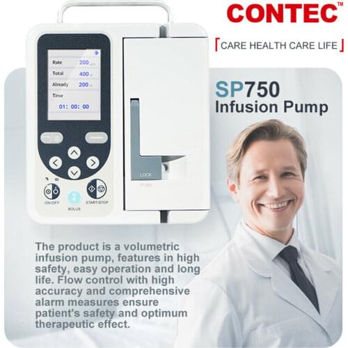 CONTECAccurate Standard IV Fluid Medical Control SP750 Syringe Pump Real-time Alarm Large LCD Display Electric Medica