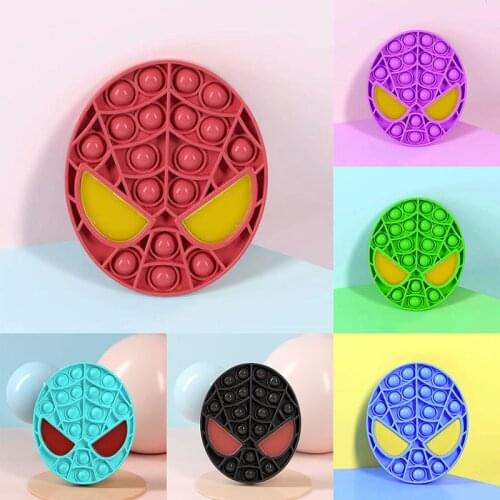 Disney Spiderman Anti Stress Finger Stress Reliever Fidget Toy Adult Child Simple Stress Toys Cartoon Anime Decompression Gift