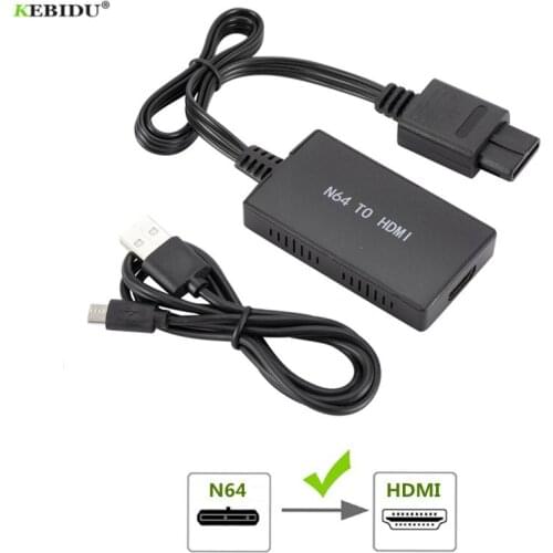 Kebidu N64 To HDMI-compatible Converter High Definition Link Cable For Nintend N64/SNES 1080P Adapter Plug And Play