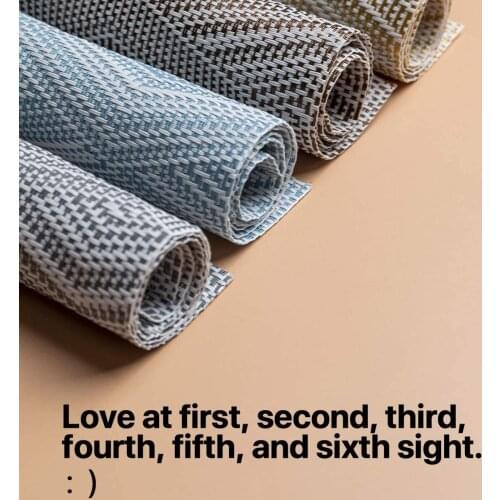 Placemats, Placemats for Dining Table Set of 8 Waterproof, Woven Place Mats for Kitchen Table Vinyl Heat Insulation Stain Resist