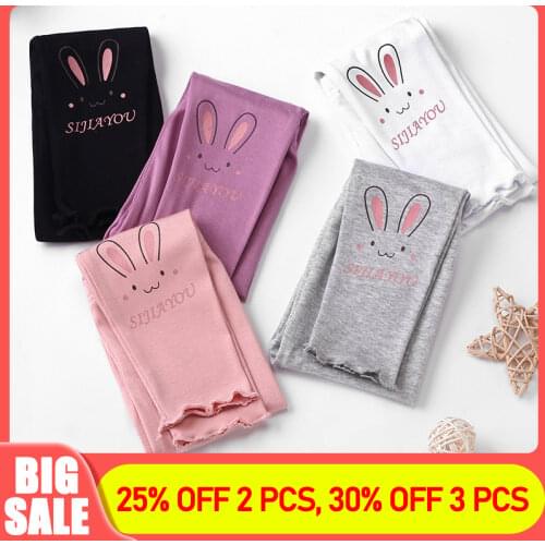 Girls Leggings Kids Trousers Fille Kids Pants Girls Pants Skinny Print Cartoon Pattern Children Leggings Trousers