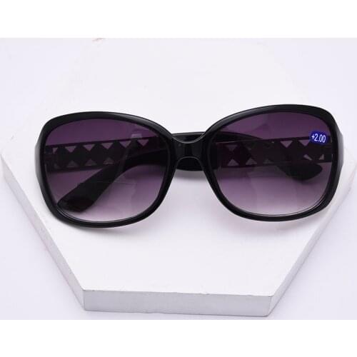 Womens Presbyopia Sun Leopard Glasses Mens Black Ultralight Unisex Dual Light Gradient Color Reading Glasses 1.5-3.0 R253