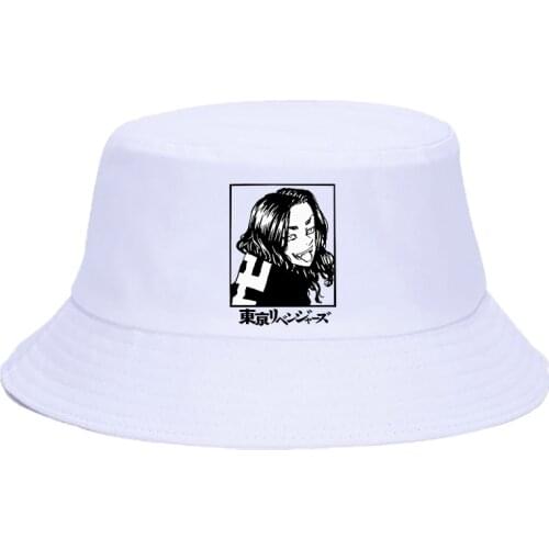 Anime Tokyo Revengers Summer hat Women Men Panama Bucket Cap The Design Flat Visor Japanese Harajuku Bucket Hat Fisherman Hat