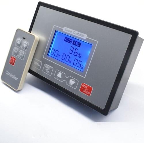 LCD Smart Digital Display 0~100% adjustable 60A PWM DC Motor Speed Controller Timing Reversible Remote control 12V 24V 36V 48V