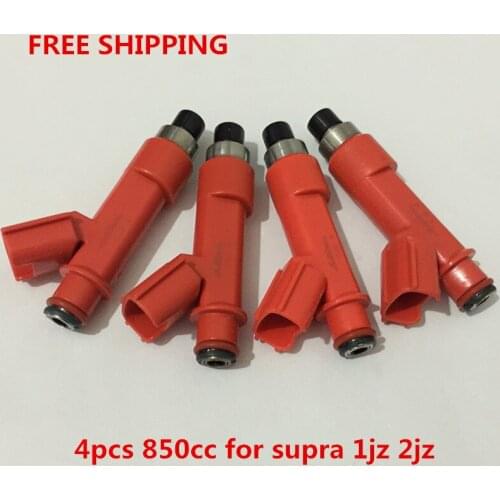 Test Video enclose 4x E85 High performance 850cc fuel injector for New toyota supra 2JZGTE engine motor fuel injector 1001-87F90