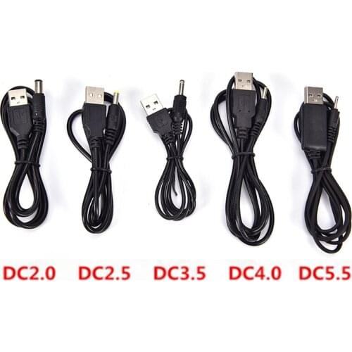 USB-A To 2.0-5.5mm Barrel Jack Male DC 5V Power Charger Plug Adapter Cable Lead