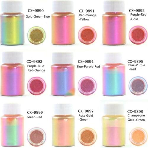 Mirror Chameleons Pigment Pearlescent Epoxy Resin Glitter Magic Discolored Powder Resin Colorant Jewelry Making Tools Dropship