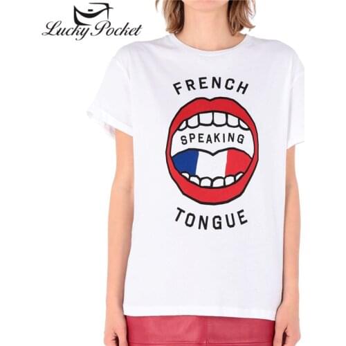 Women Summer White Slim O-Neck Cotton Letter Print T-Shirt Ladies Fashion Plus Size Tees Ladies Brand Sweet Casual Tops ZM272