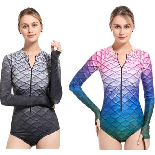 UPF50 Woman Long Sleeve Short Pants One Piece Swimsuit Swimwear