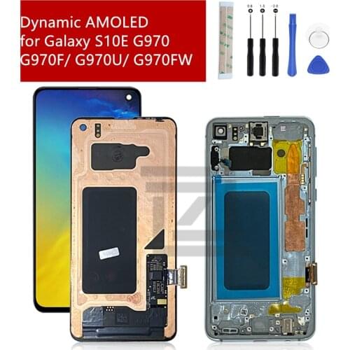 For Samsung Galaxy S10e LCD Screen Touch Screen Digitizer assembly G970F/DS G970U G970W SM-G9700 Lcd Display with frame Repair