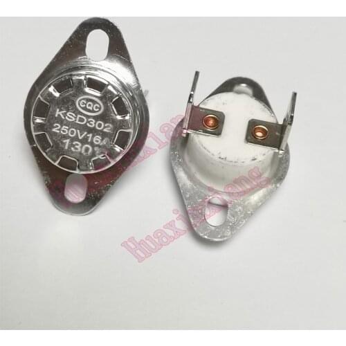 10PCS/Lot KSD302 Temperature Switch Thermostat Sensor Ceramic 16A/250V Normally Close 40-150 Degree