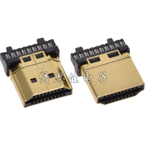 10pcs/HDMI Socket HDMI Male head HDTV data Interface Connector 19P