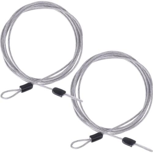 2Pcs Security Loop Cable Lightweight Security Safety Cable Luggage Lock Safety Wire Bicycle Lock Braided Steel Coated Loop Lock