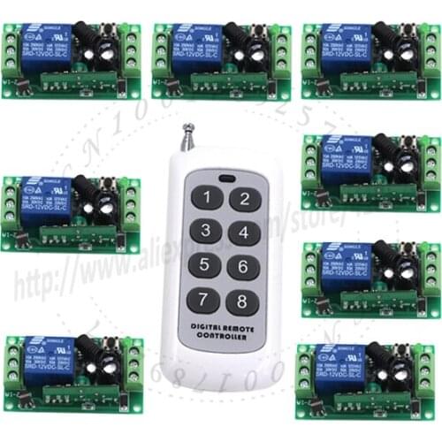 2015 DC Wireless long range remote relay Control Light Switch 12V 8CH SMD Power Remote Switch System 315/433.92MHZ Jog SKU: 5169