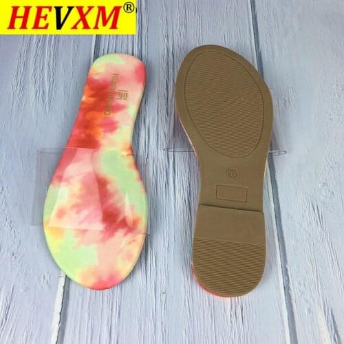 2021 Summer Woman Flat Slippers Candy Color Jelly Shoe Woman Transparent Slides Female Open Toe Flip Flops Womens Beach Shoes